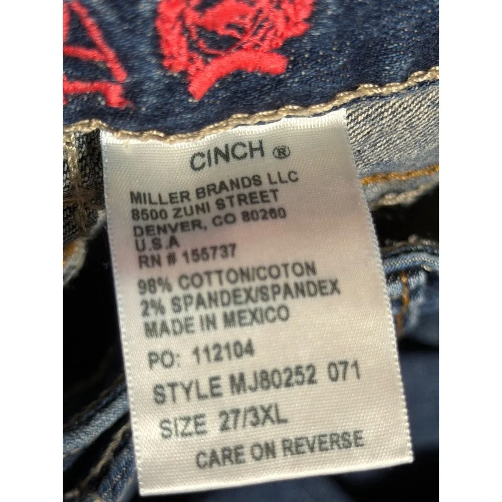 Cinch Ada Womens Bootcut Jeans Medium Wash Stretch Denim MJ80252 27/3XL 27x36
